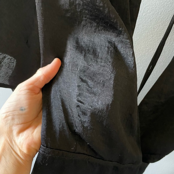 Whimsy + Row Lola Wrap Dress - Black - Picture 5 of 6